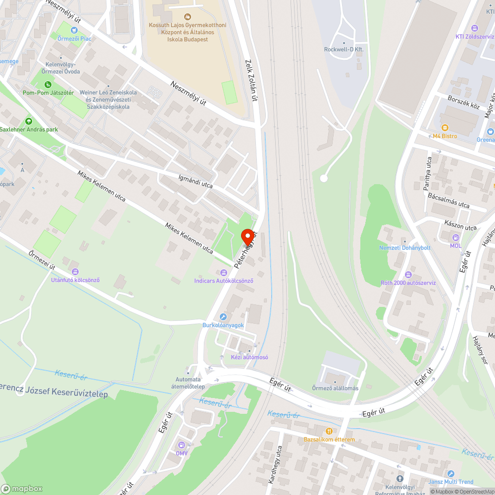 Úthibák bejelentés helye