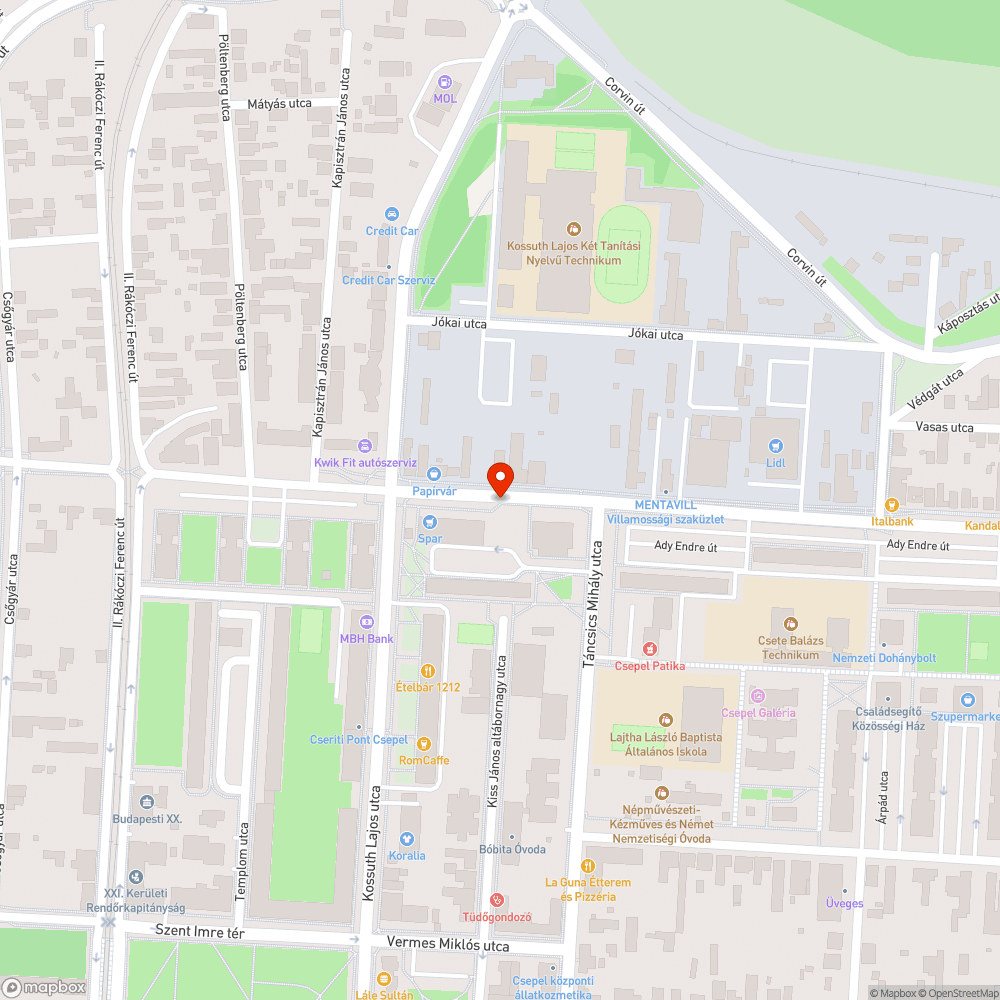 Romló állapot a forgalmas Ady E. úton bejelentés helye