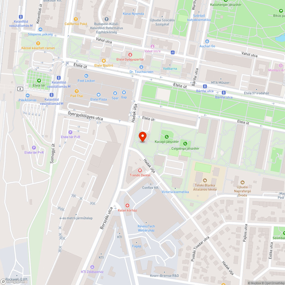 Építkezés miatti terelés hiányzó gyalogoskapcsolattal bejelentés helye