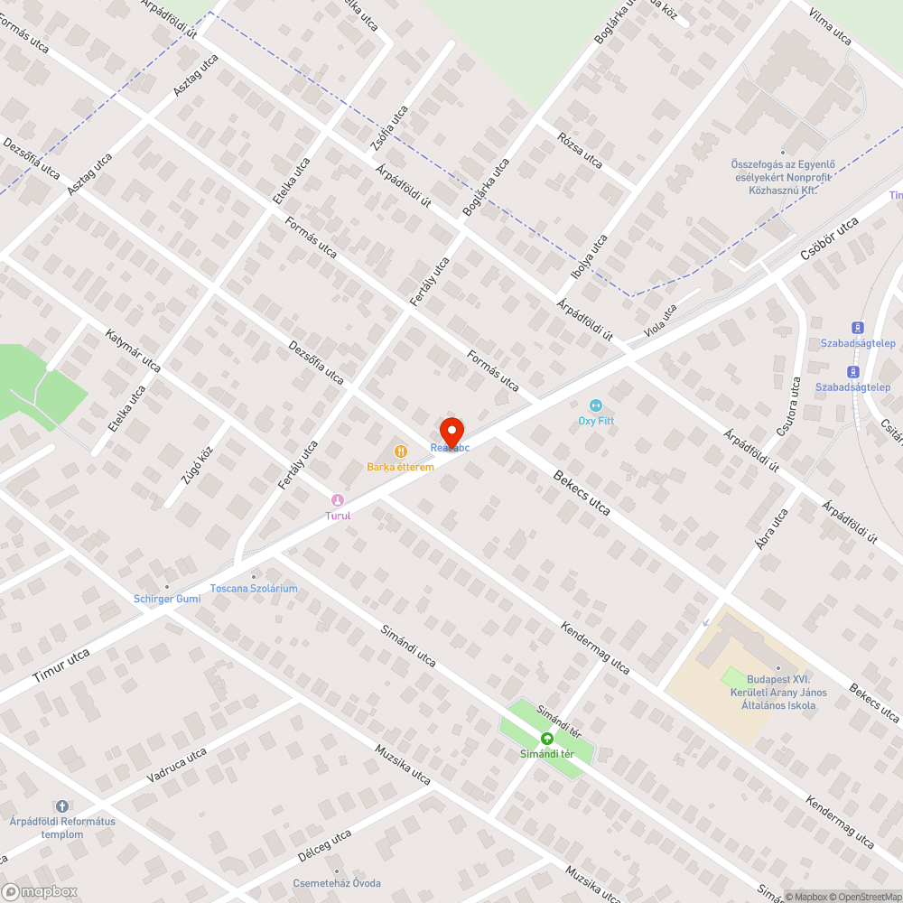 Matricás oszlop bejelentés helye