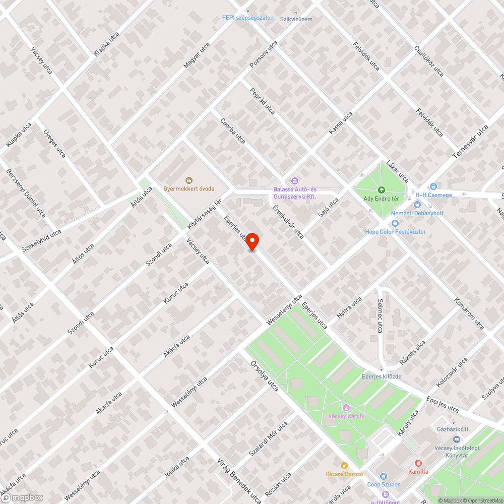 Kivágott aszfalt bejelentés helye