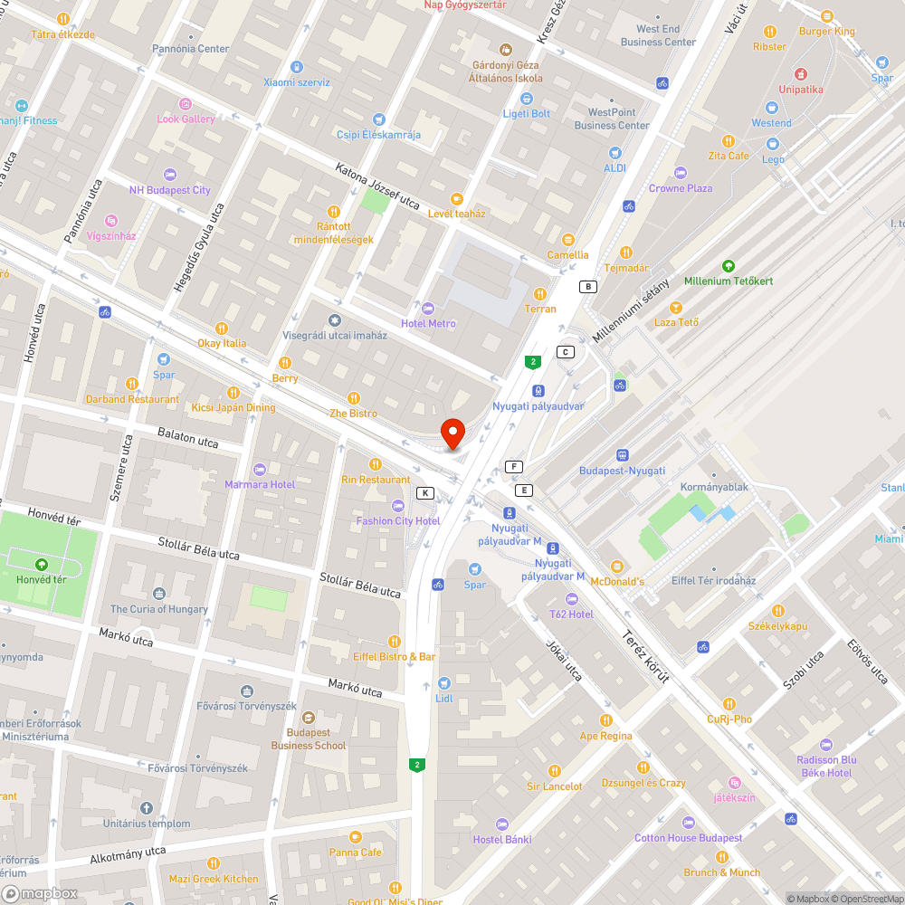 Hiányzó kerékpártámaszok bejelentés helye