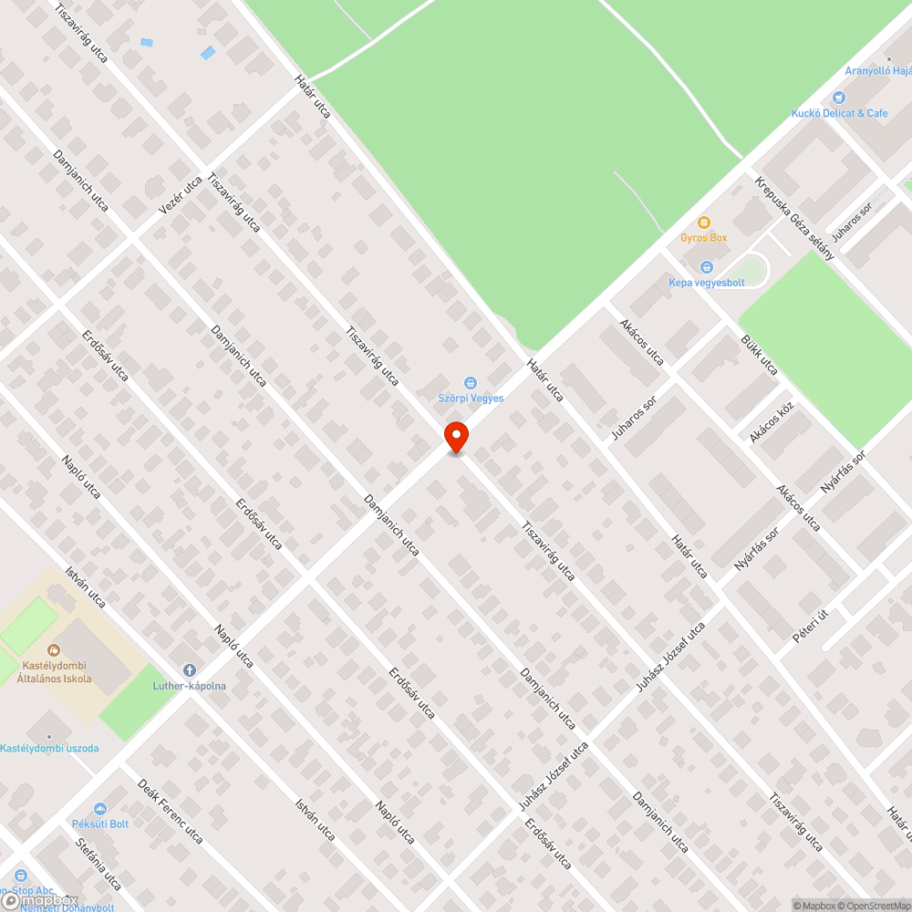 Megsüllyedt útburkolat bejelentés helye