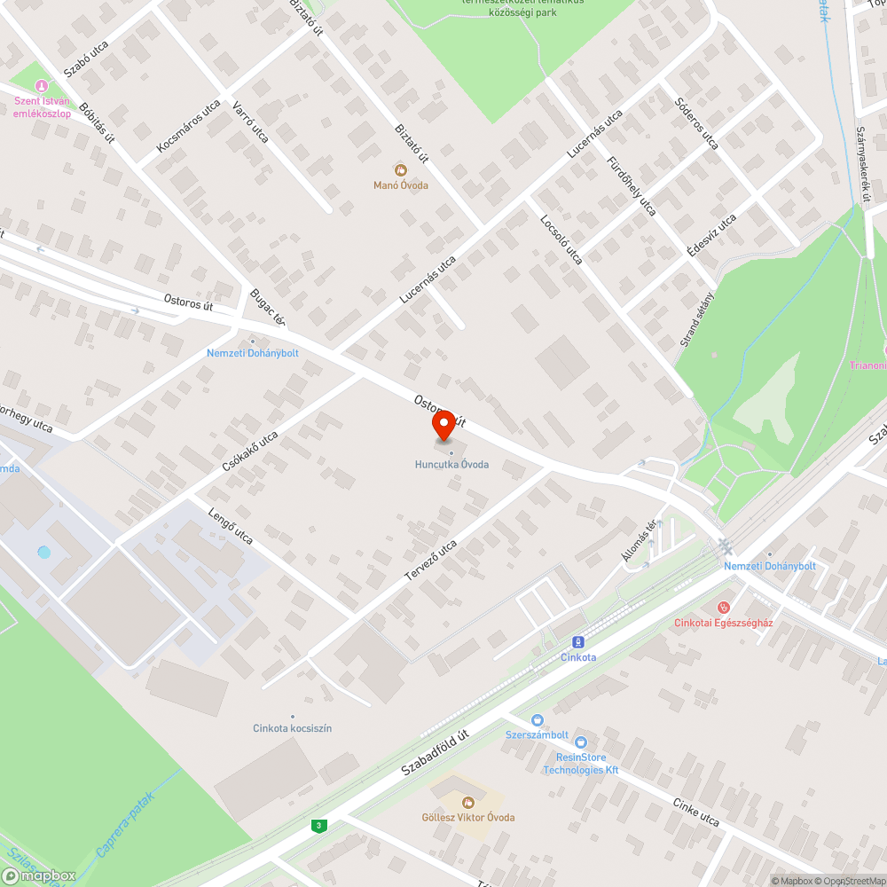 Eldugult vízelvezető bejelentés helye