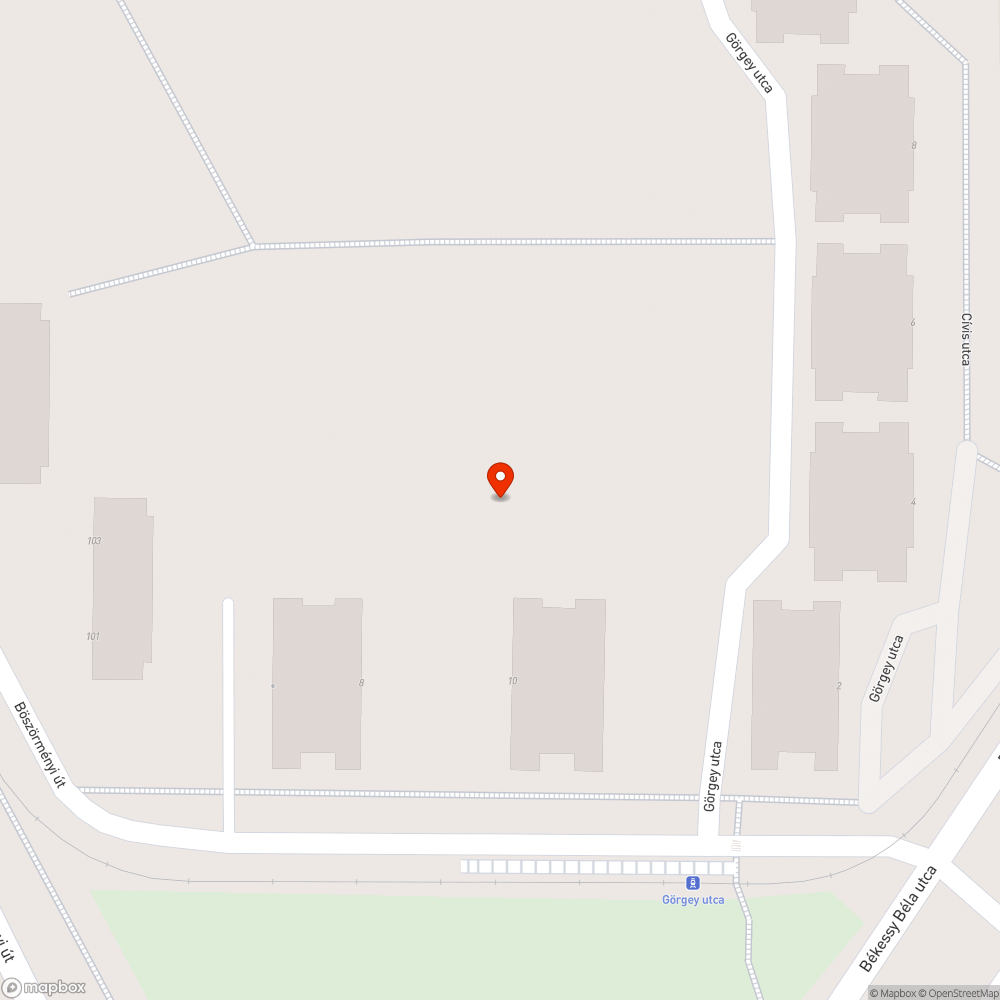 Törött pad bejelentés helye