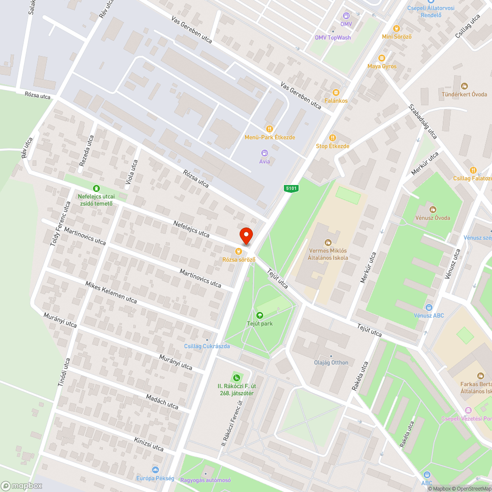 Rozsdás utcanévtábla bejelentés helye