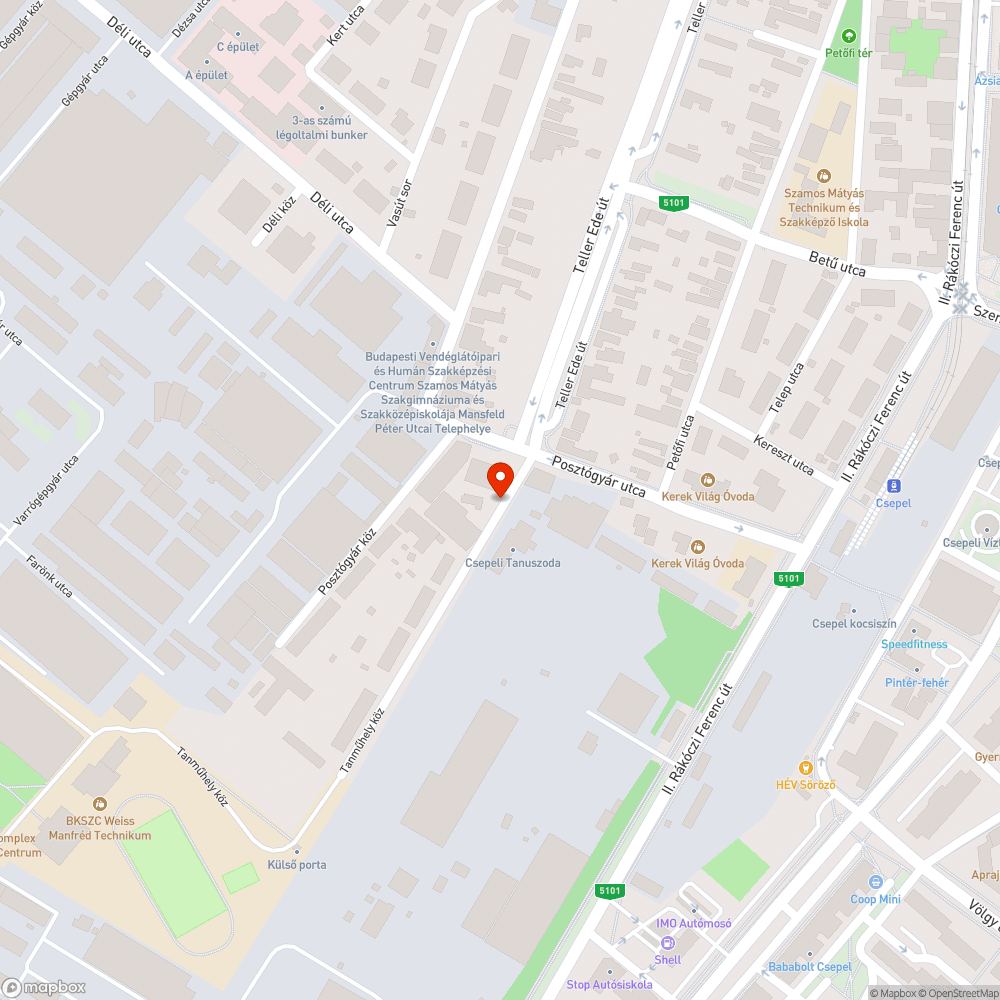 Leesőben lévő jelzőtábla bejelentés helye