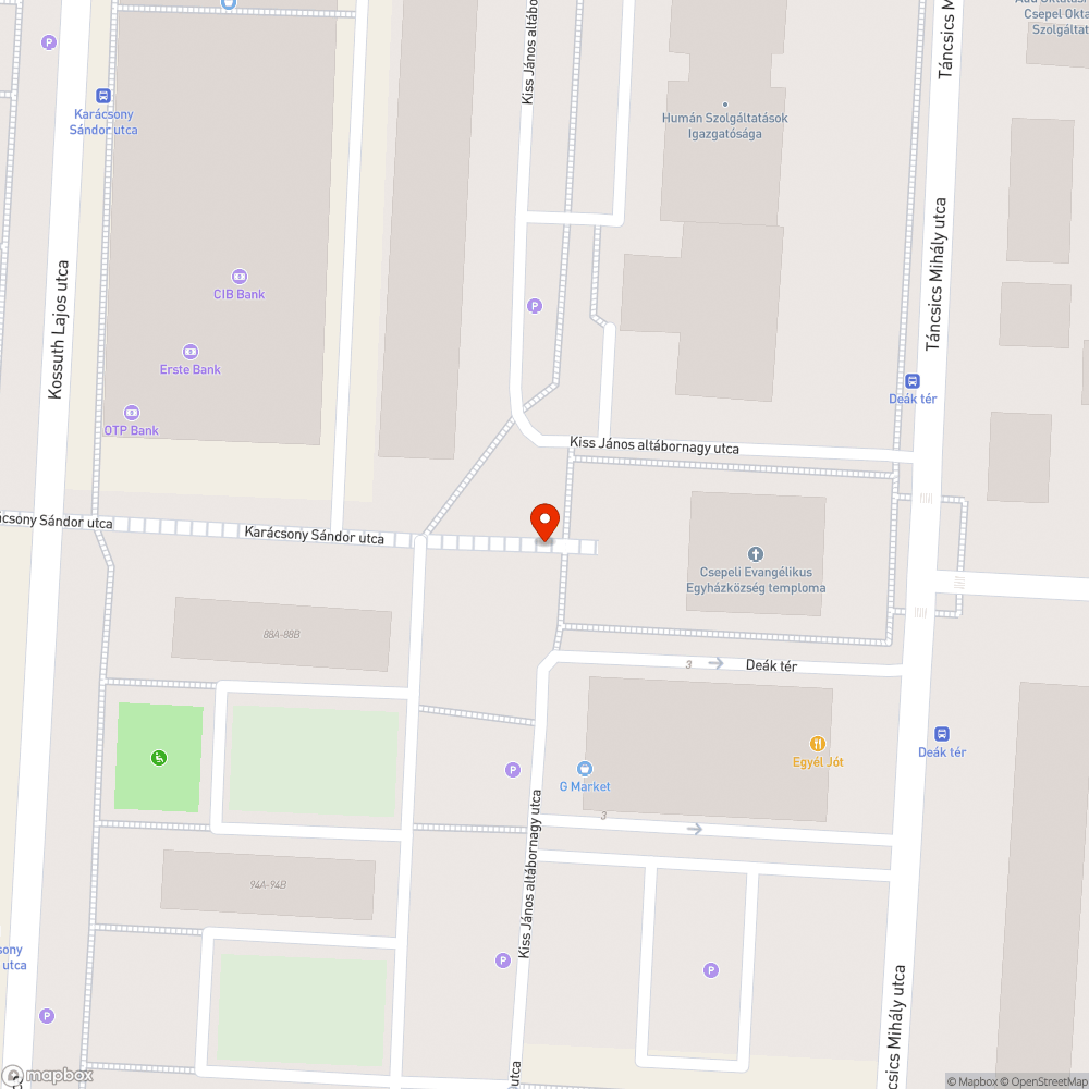 Csepeli sétáló utcai lépcső bejelentés helye