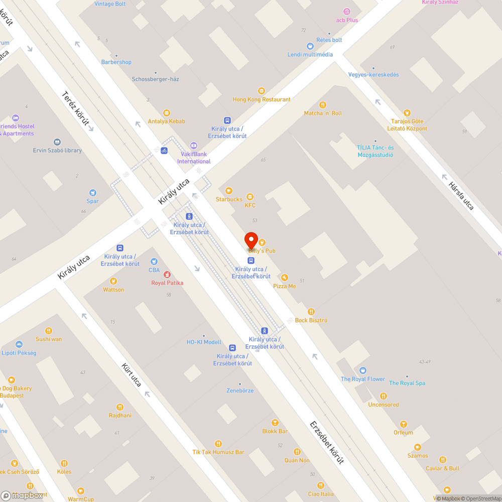 Szemétkupac az Erzsébet körút 53 számnál bejelentés helye