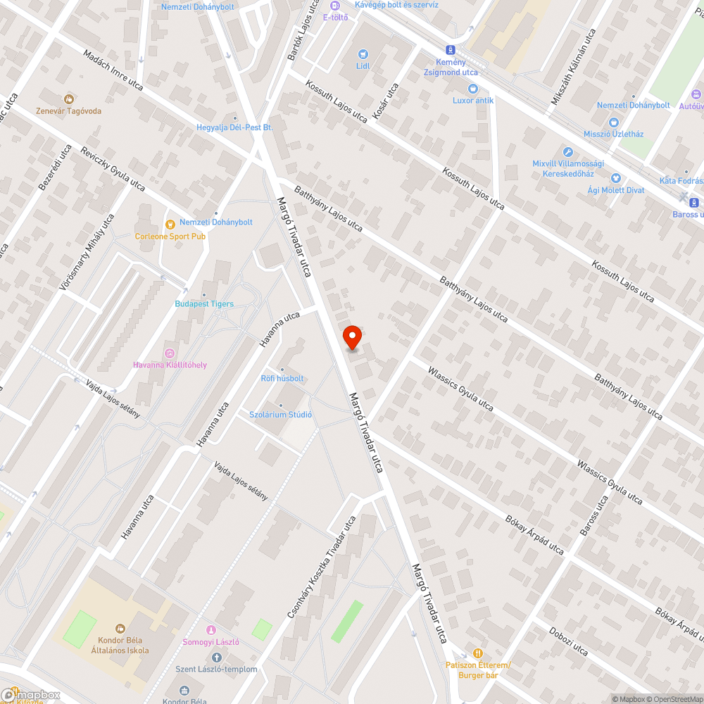 Kátyú bejelentés helye