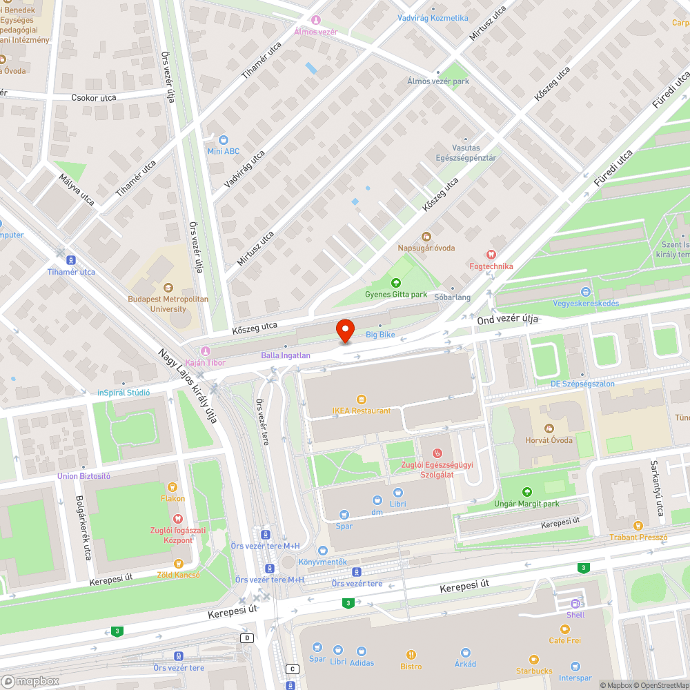 Graffitis IKEA bejelentés helye