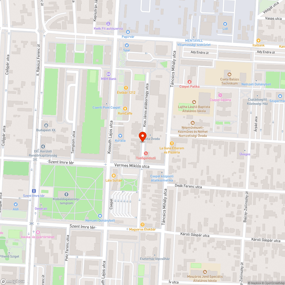 Elhagyott autó bejelentés helye