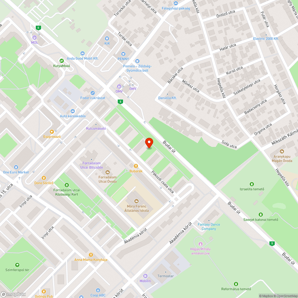 Kátyú és bukkanó a Pákozdi csata utcában bejelentés helye