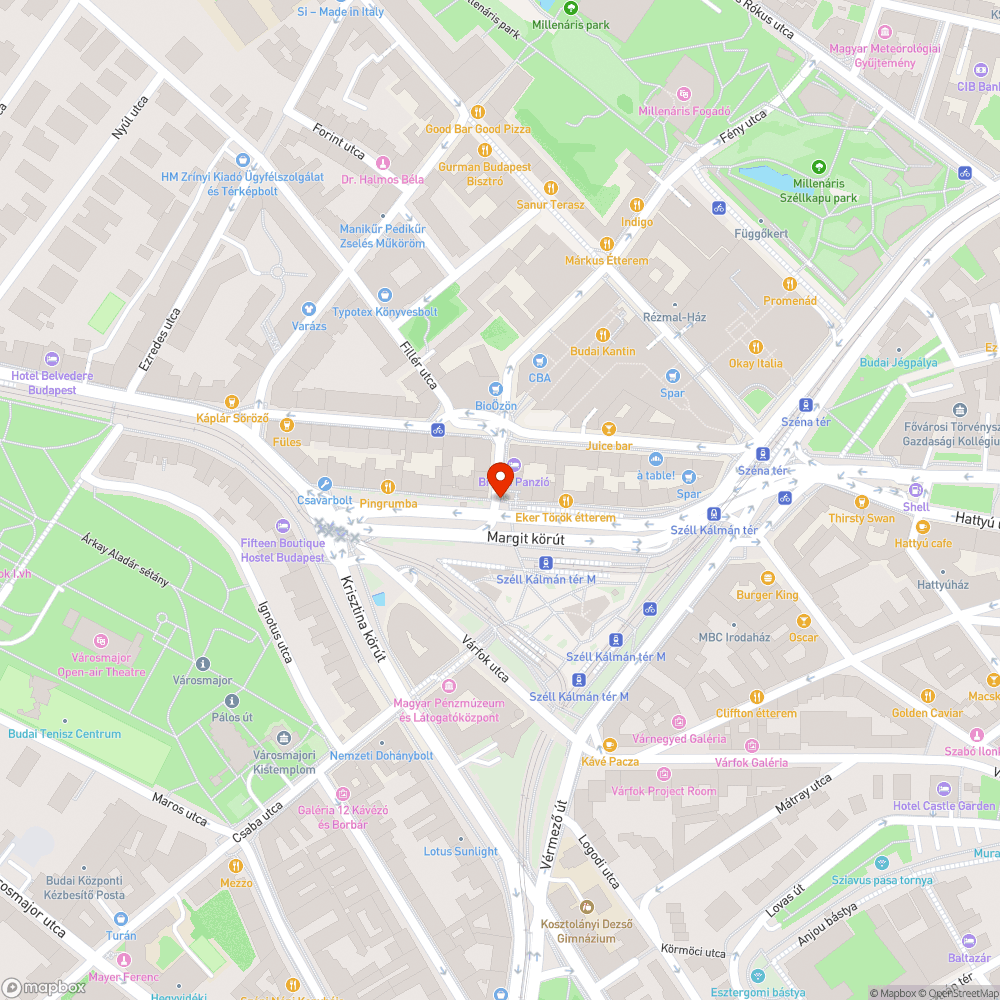 Széll Kállmán téri kukák bejelentés helye