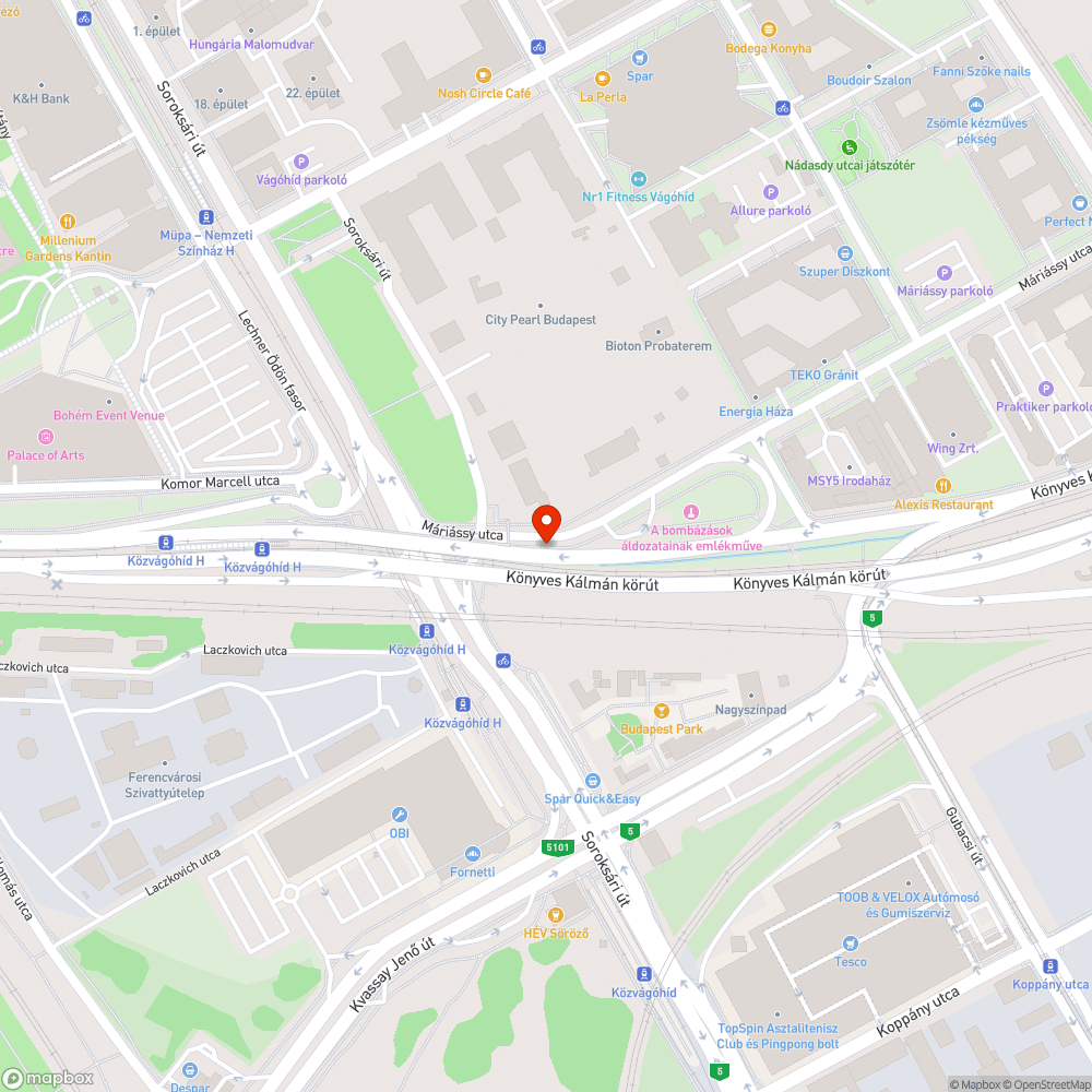 Betonhiány a járdán/kerékpárúton bejelentés helye