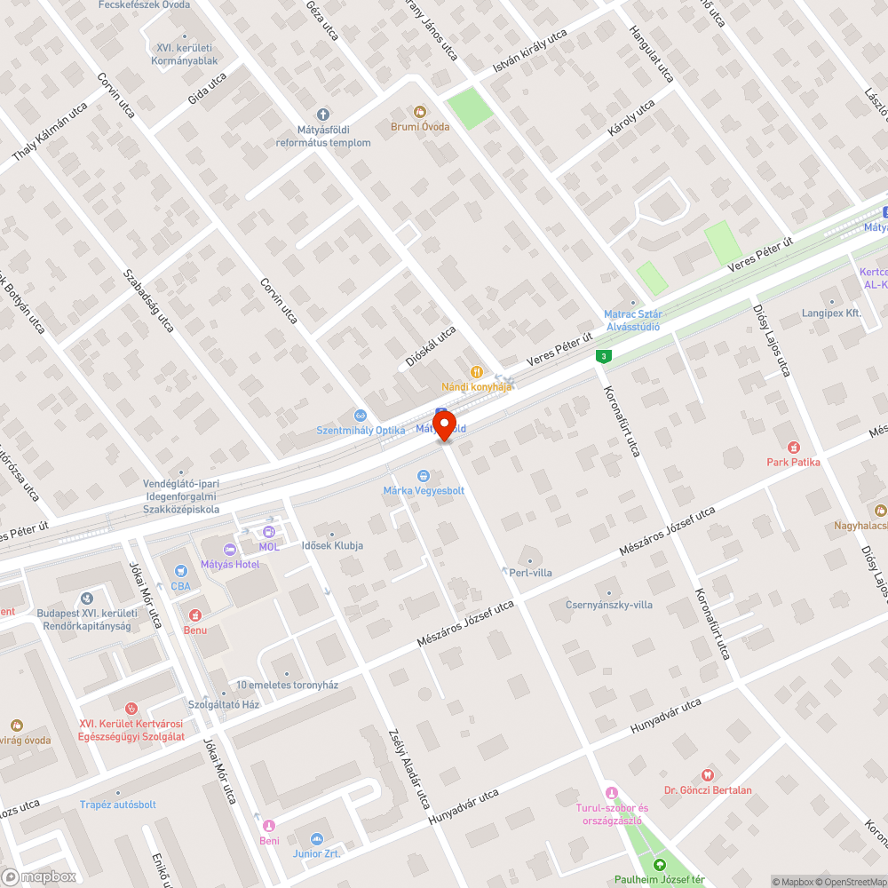 Betört üveg bejelentés helye