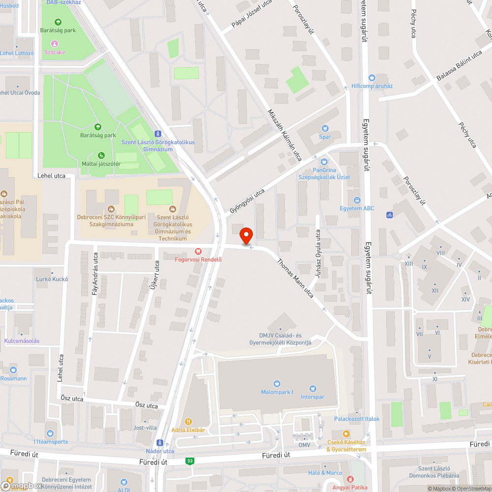 Ehagyott autó Thomass Mann bejelentés helye