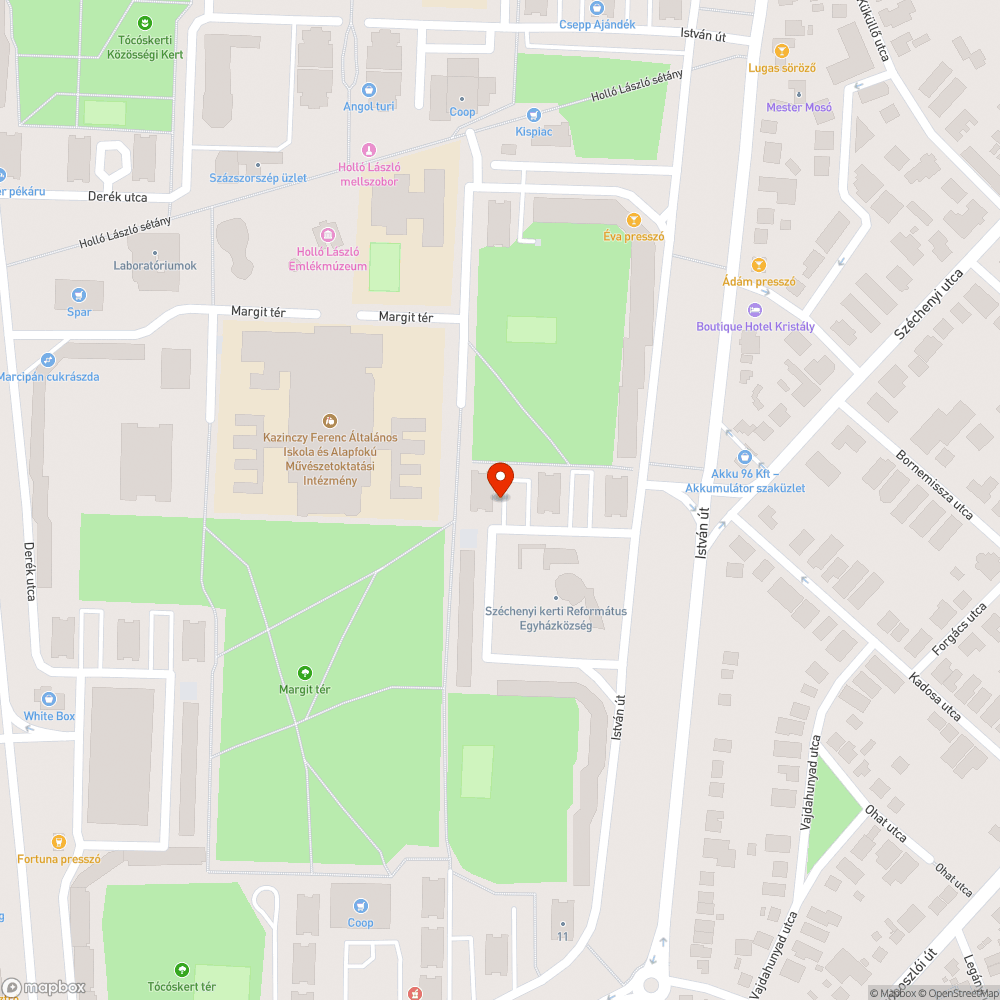 Elhagyott autó a parkolóban bejelentés helye