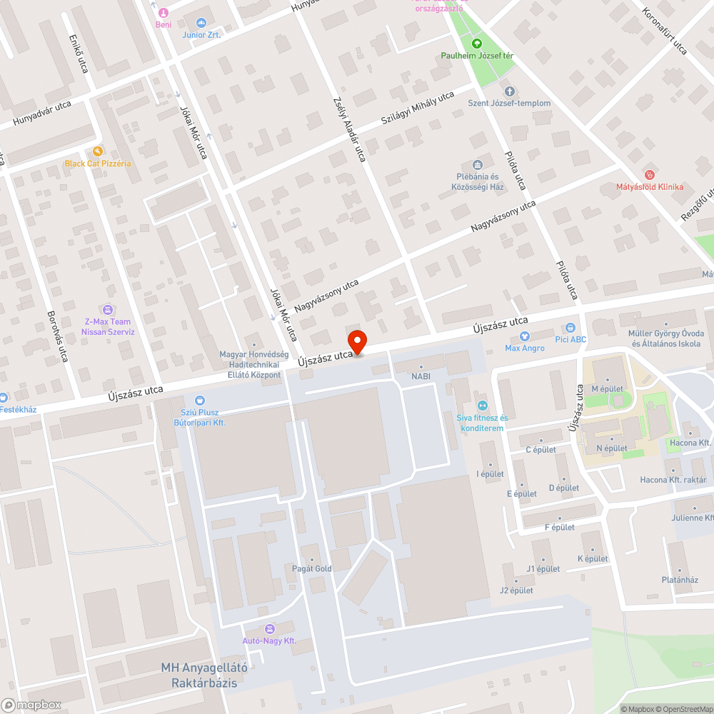 Hiányzó járda bejelentés helye