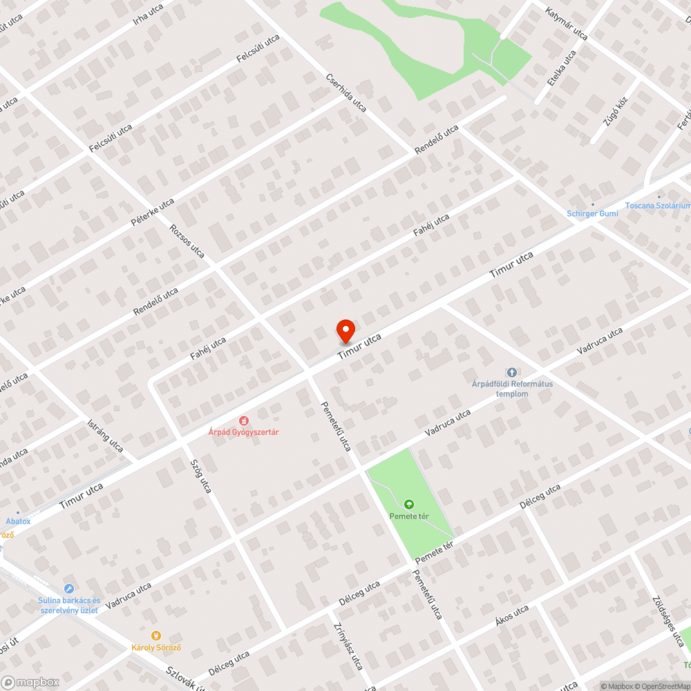 Kitört üveg bejelentés helye