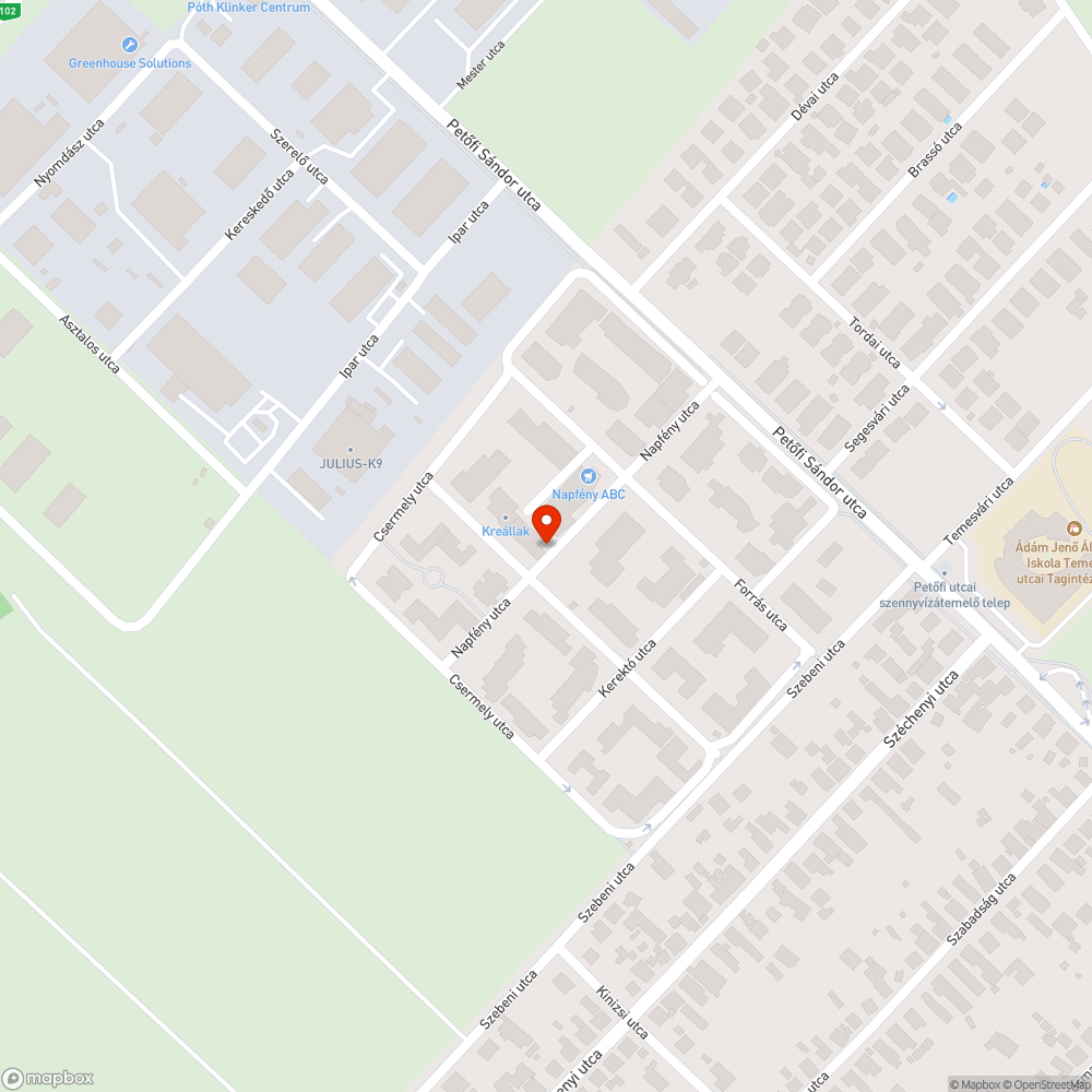 Kiégett a lámpa II. bejelentés helye