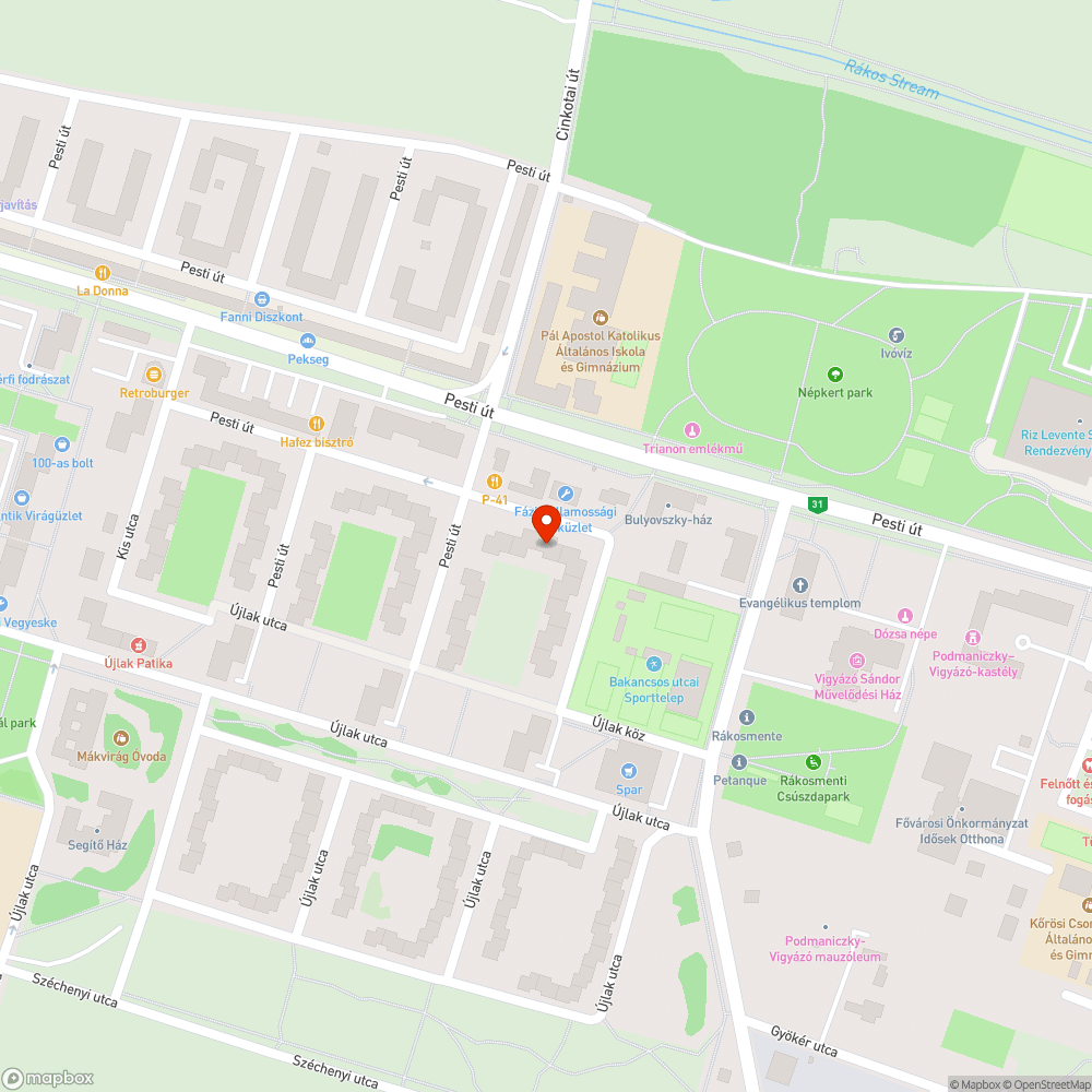 Nem megfelelően megvilágított járda bejelentés helye