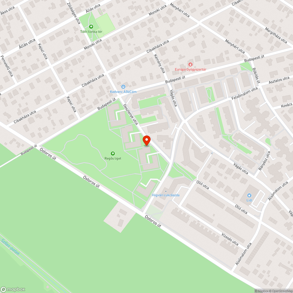 Hiányzó szakasz bejelentés helye