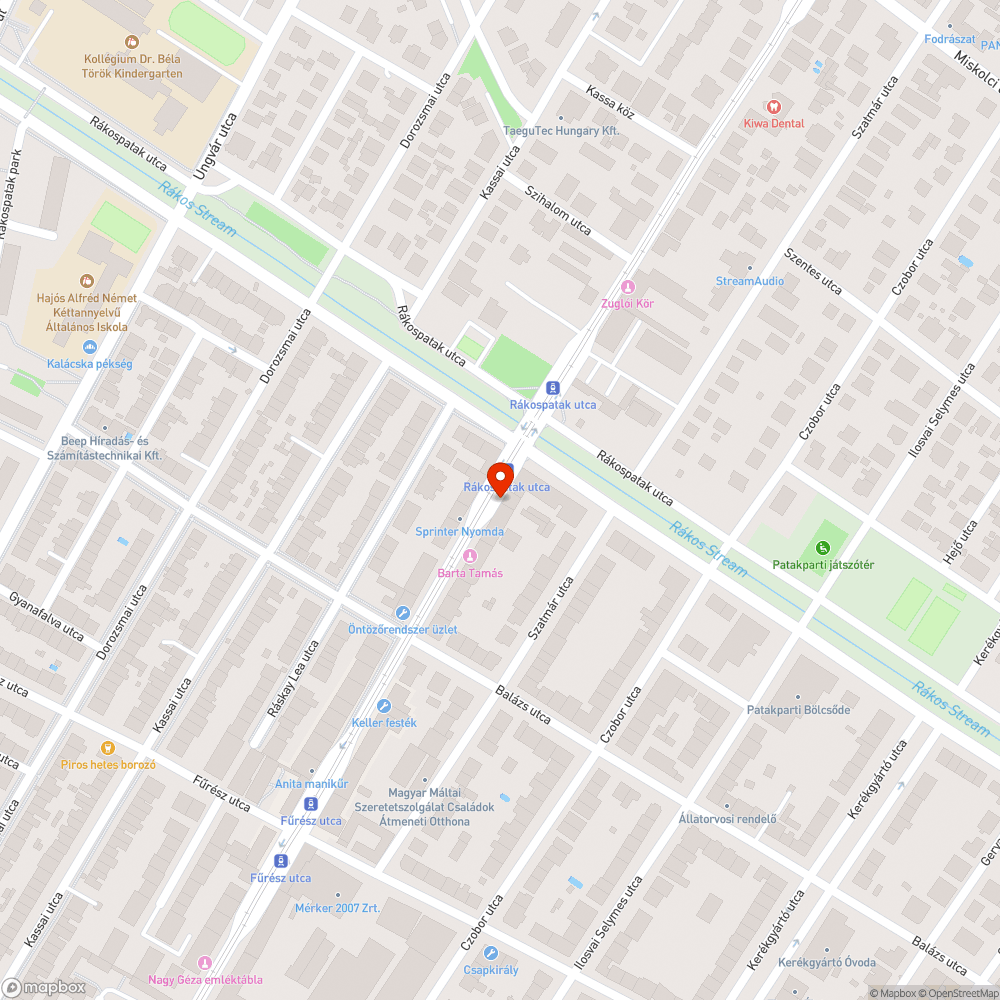 Hullámos villamossínek bejelentés helye