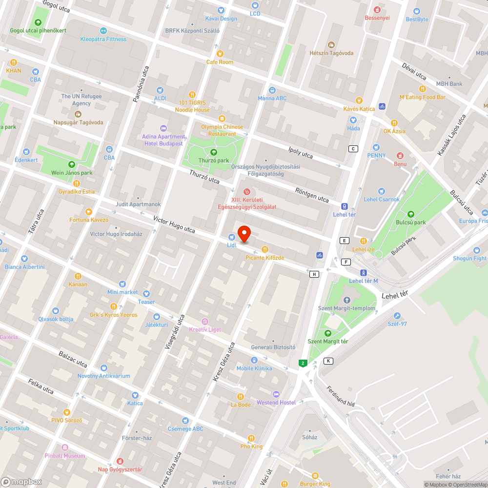 Kátyú keresztben a Victor Hugo utcán bejelentés helye