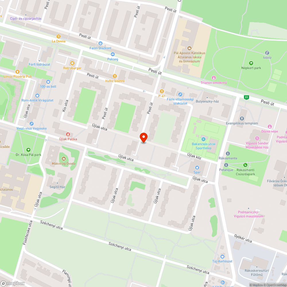 "Mi van a dobozban?" bejelentés helye