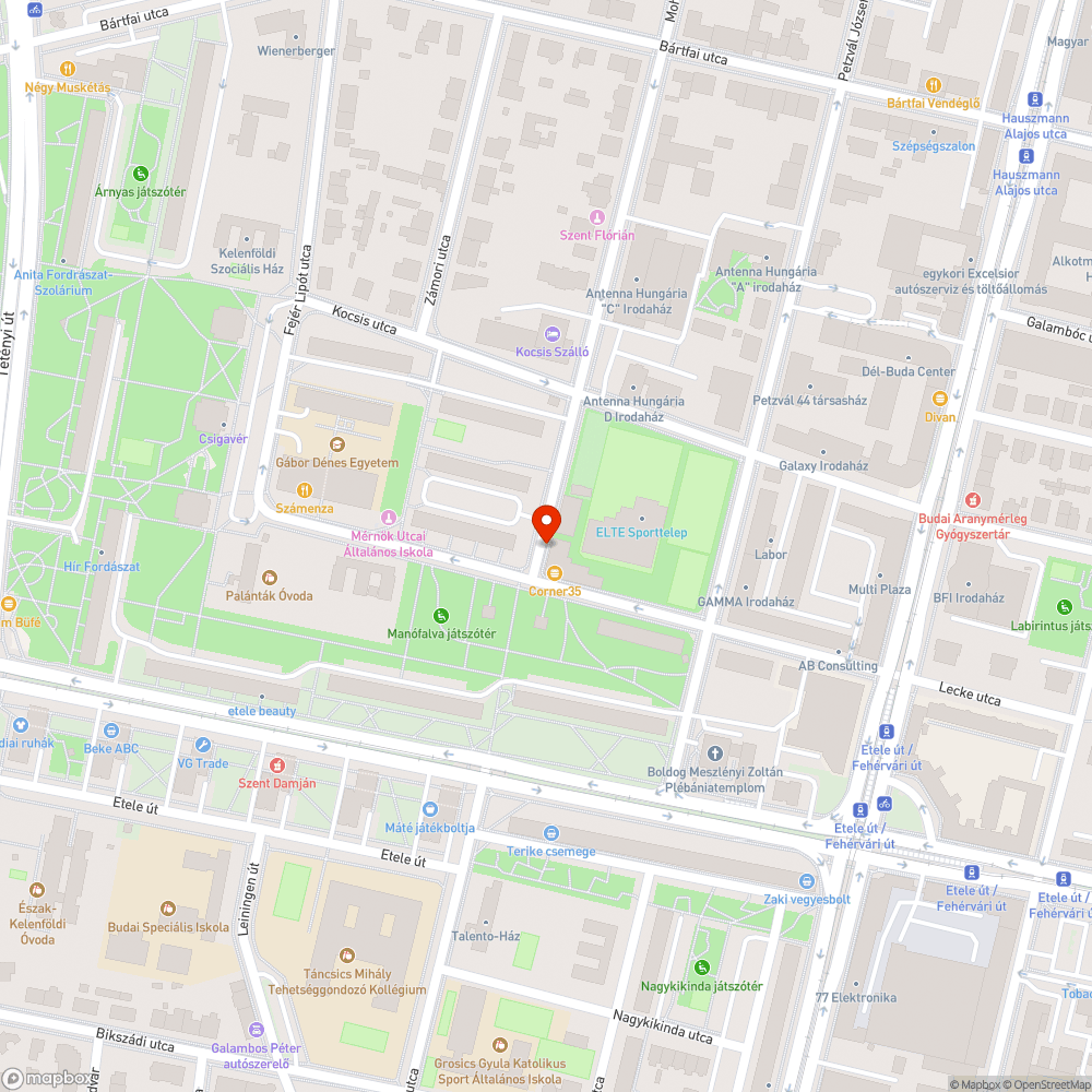 Utcán hagyott gumiabroncs bejelentés helye