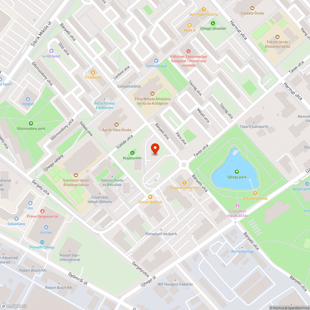 Kiszáradt fa bejelentés helye