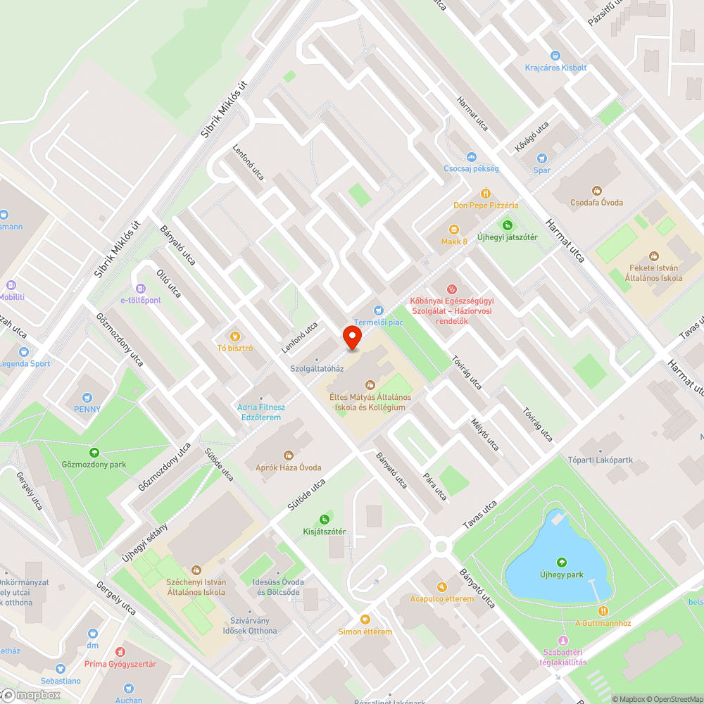 Nem világít egy lámpa az Újhegyi sétányon bejelentés helye