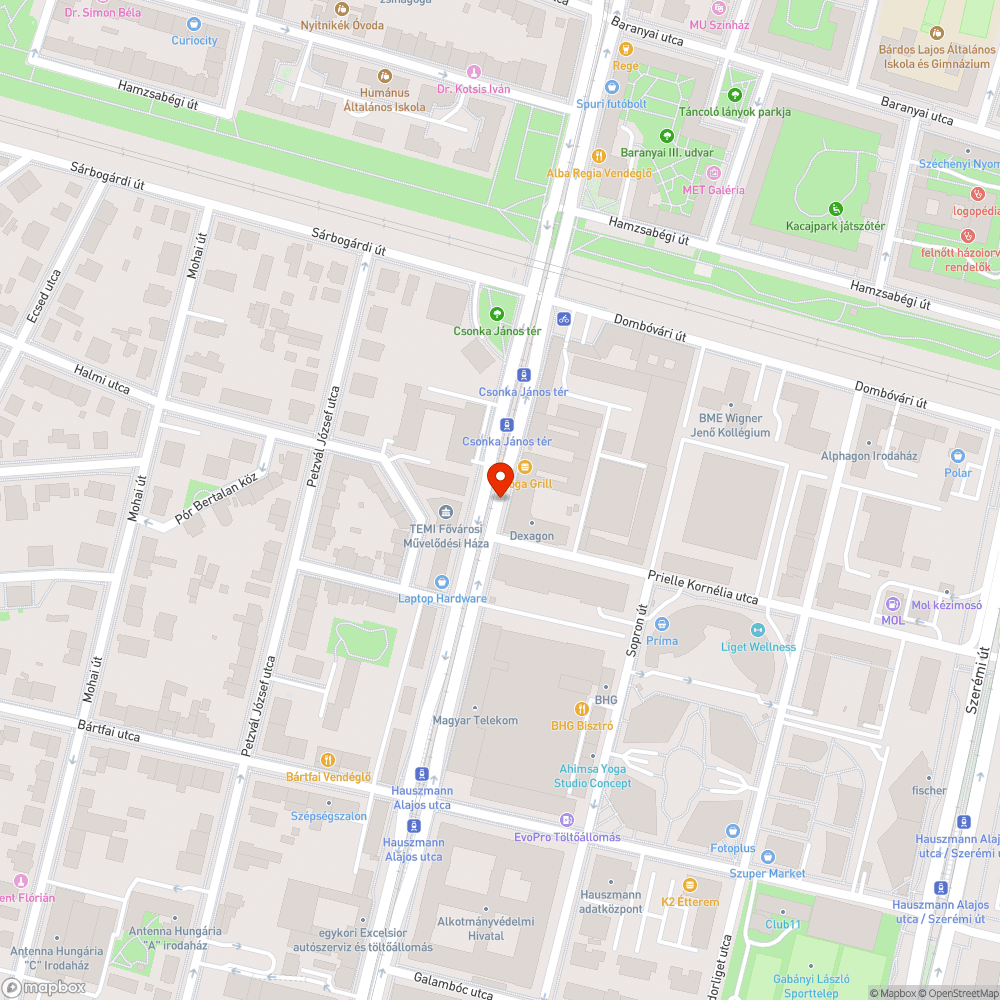 Ürítetlen utcai szemetes bejelentés helye