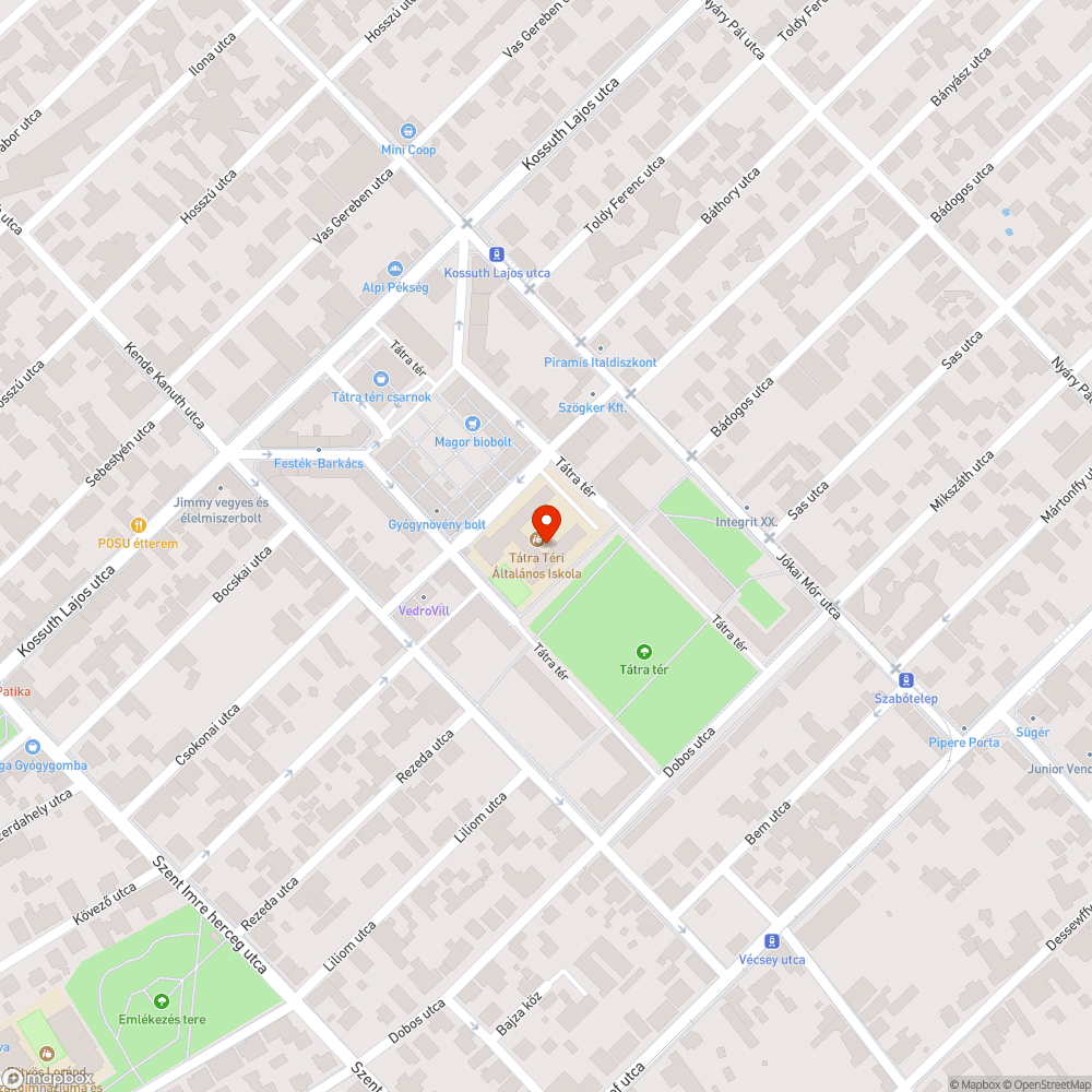 Kátyú bejelentés helye