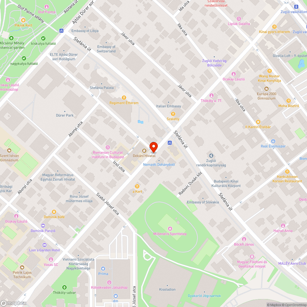 Kiszáradt fa bejelentés helye