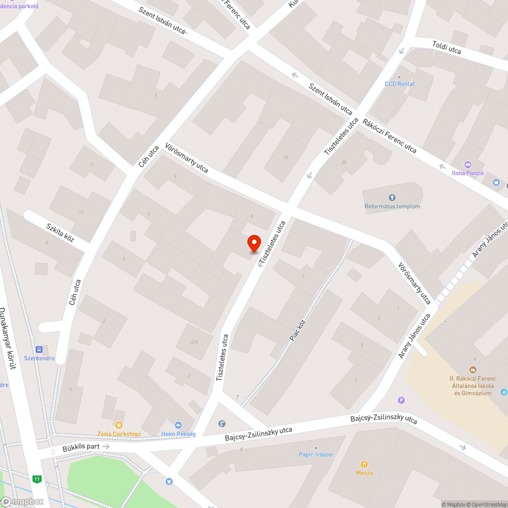 Beszakadt Úttest bejelentés helye