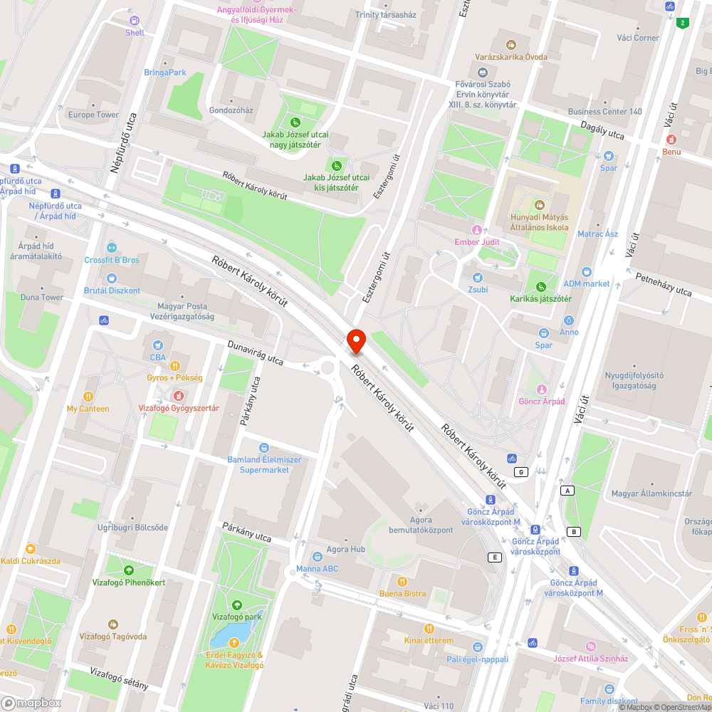 Villamos megálló bejelentés helye