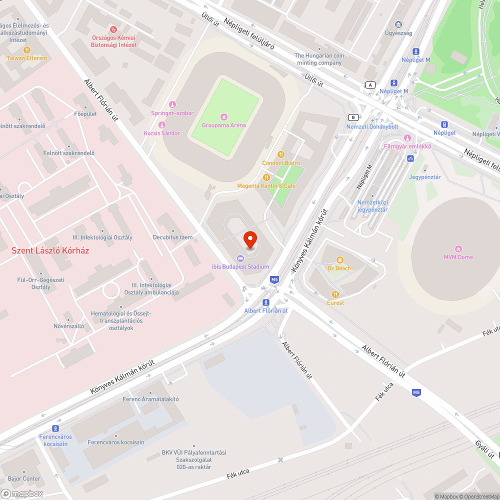 Útakadály bejelentés helye