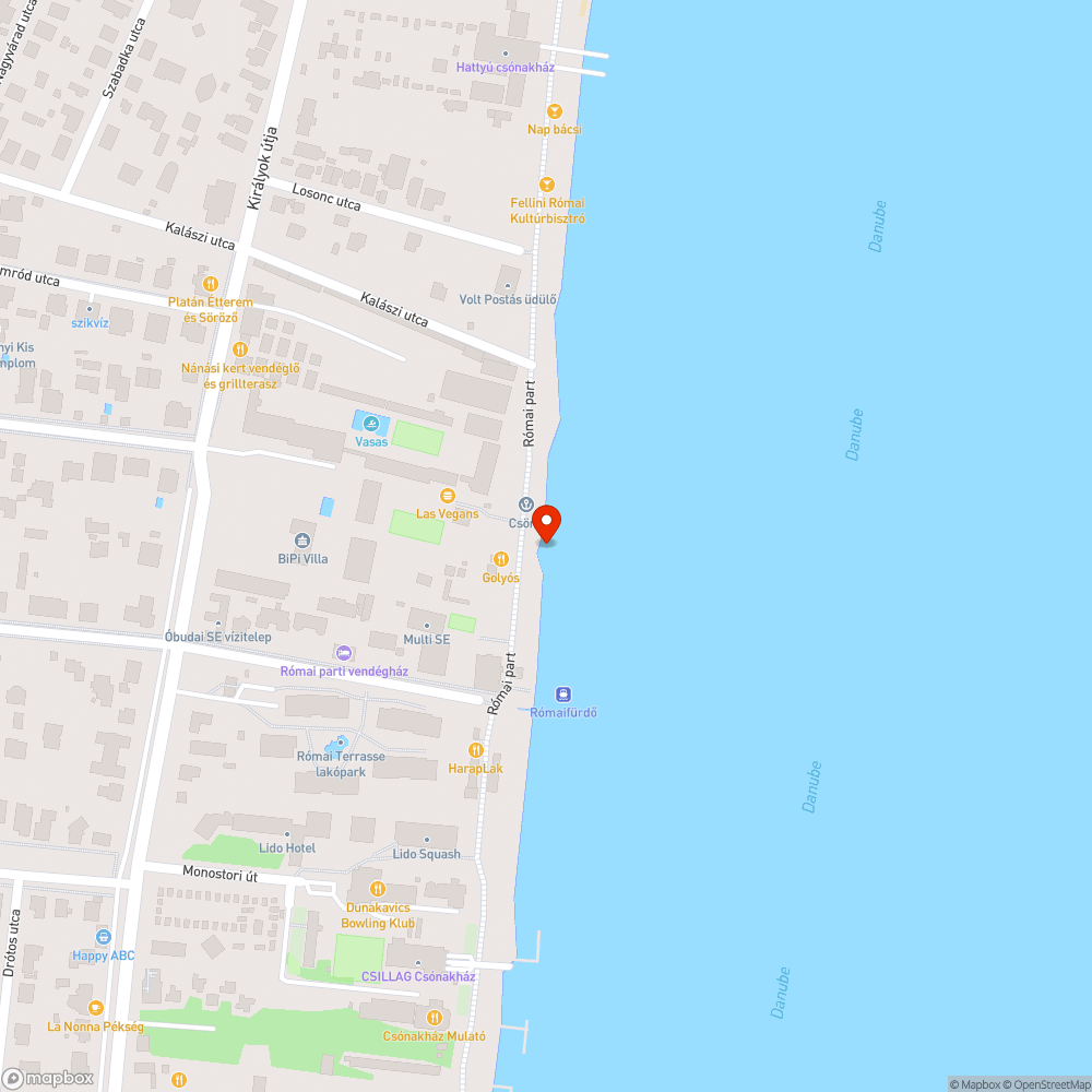 Bevásárlókocsi a parton bejelentés helye