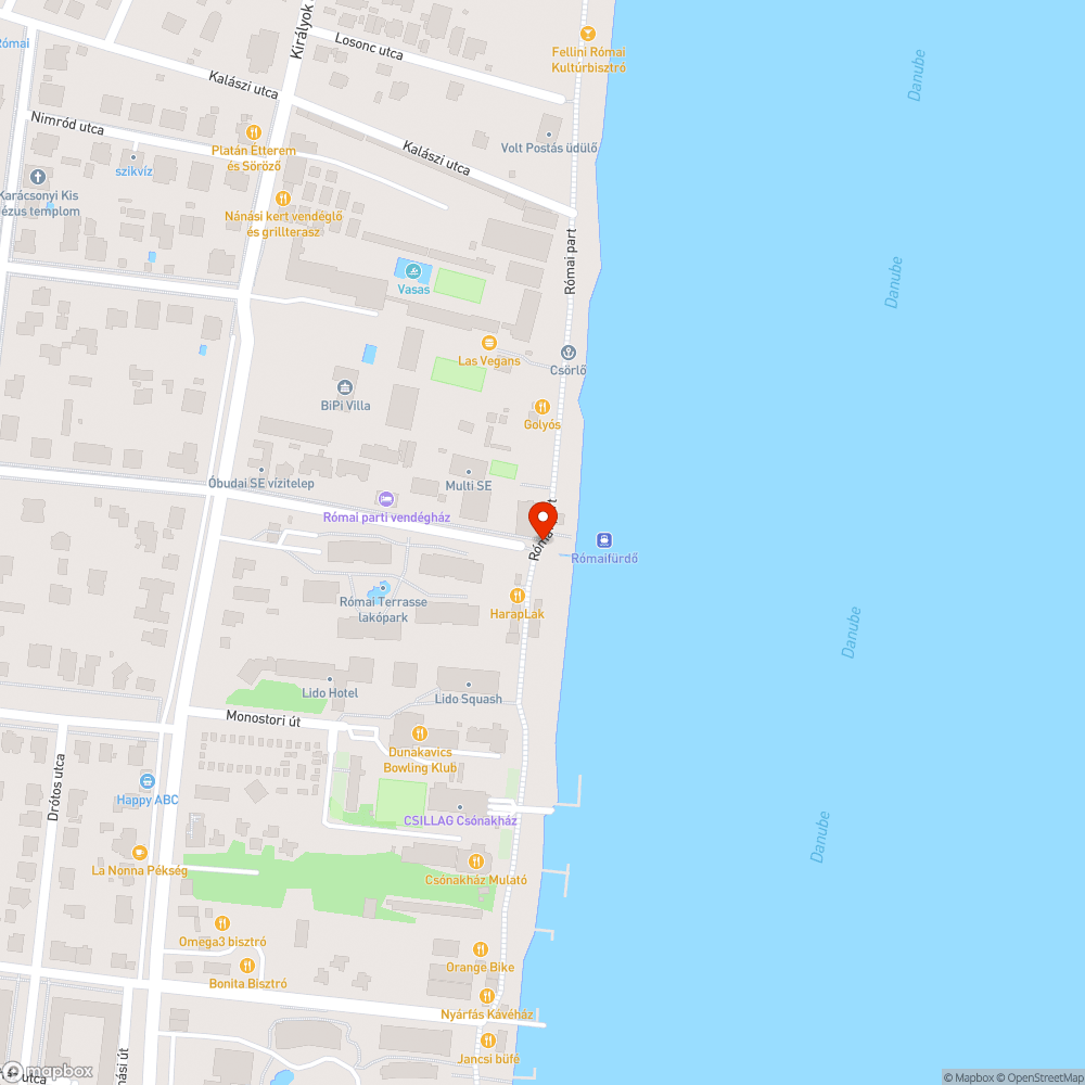 Szemét a Római parton bejelentés helye