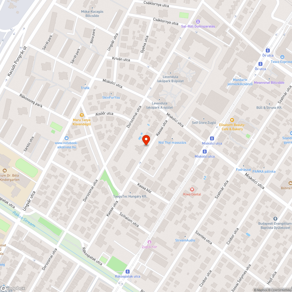 Elhagyott autó bejelentés helye