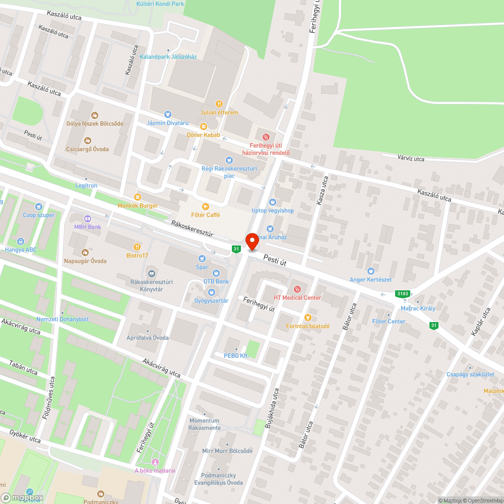 Kikopott bejelentés helye