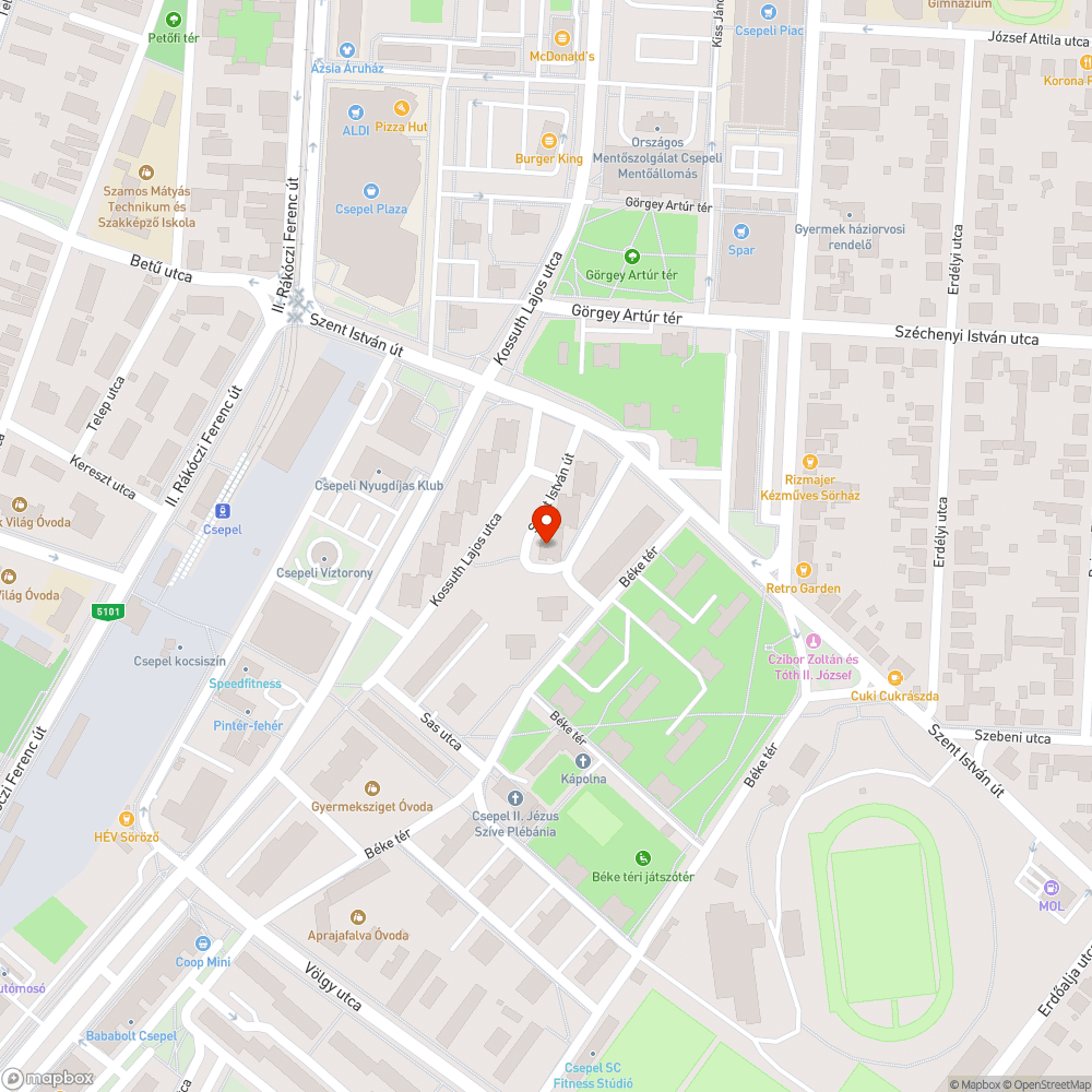 Megrongált mászófal bejelentés helye