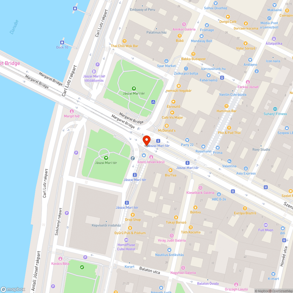 Margit híd, gyalogos lámpa bejelentés helye