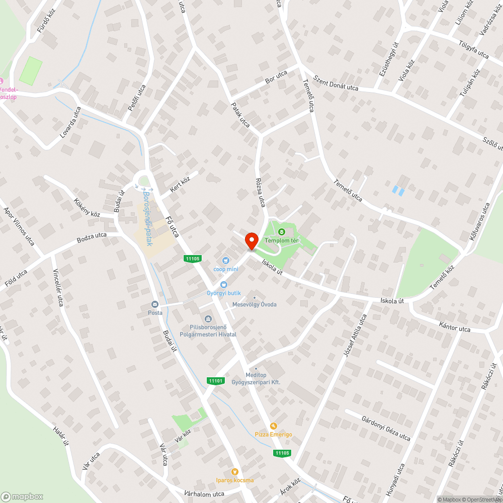 Szétesett járda bejelentés helye