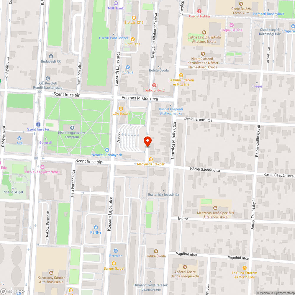 Elhagyott autó bejelentés helye