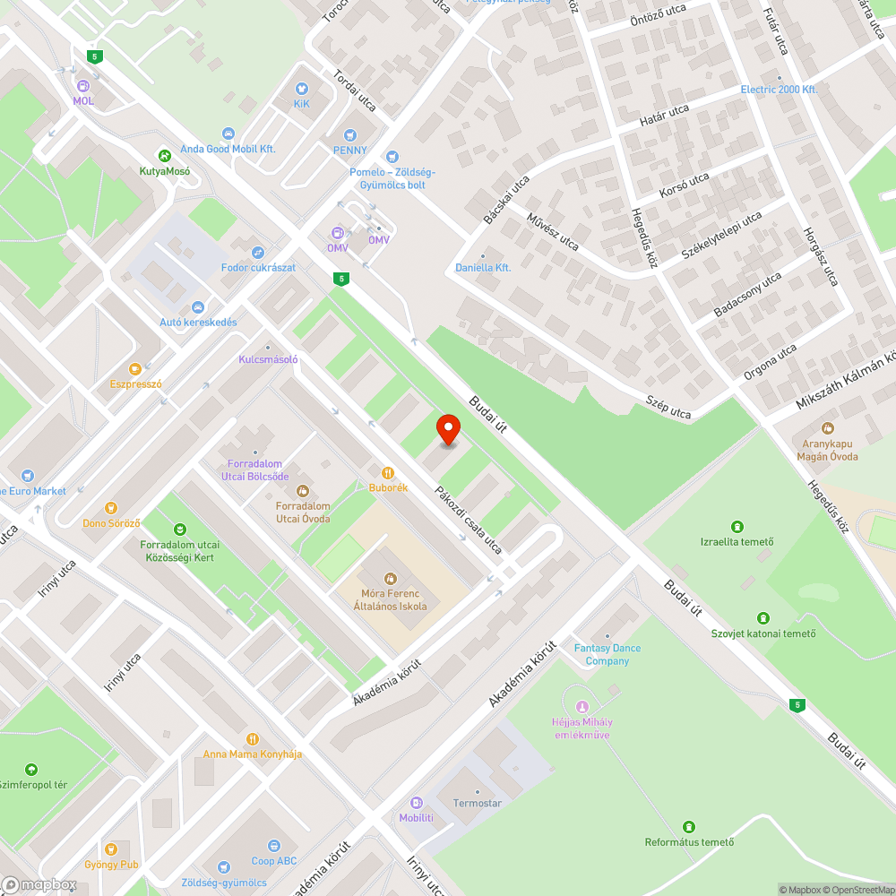 Elhagyott lomok a Pákozdi csata utcában bejelentés helye