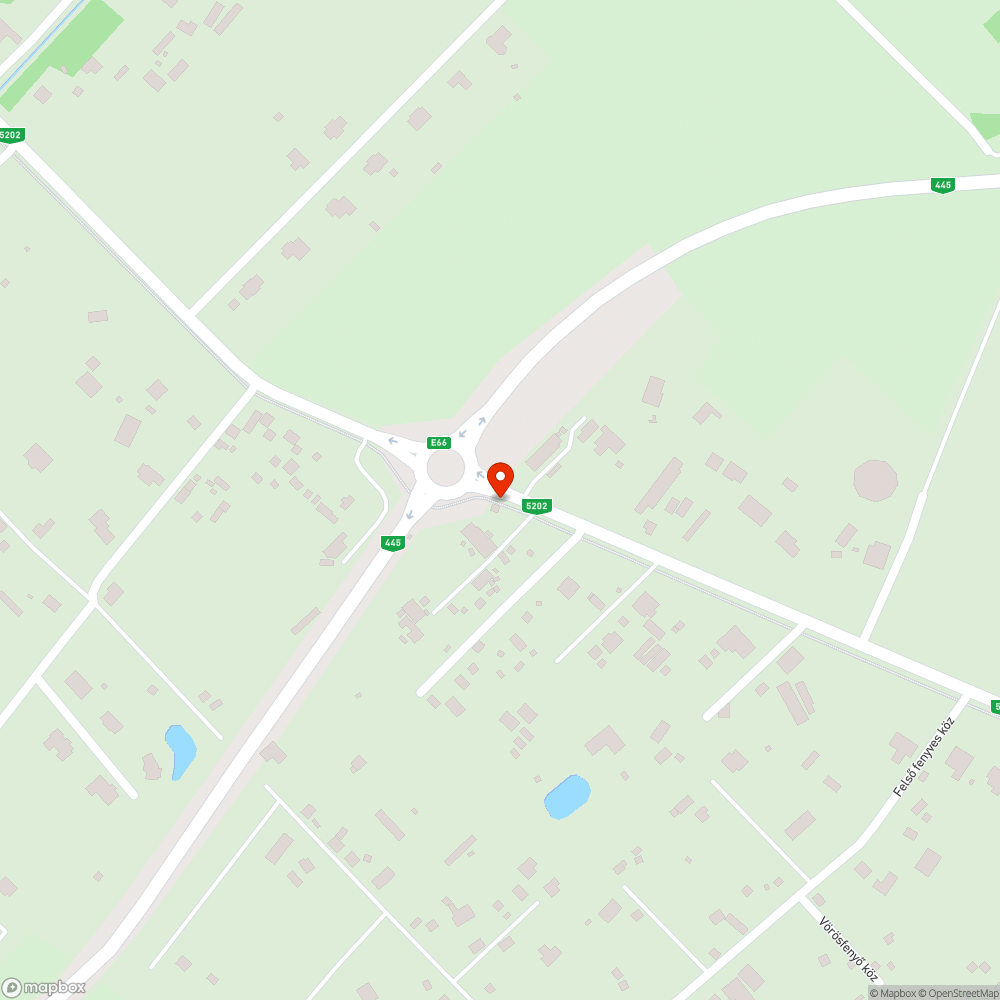 Veszélyes zajvédő fal és szalagkorlát a 445. számú út átadásra váró szakaszán bejelentés helye