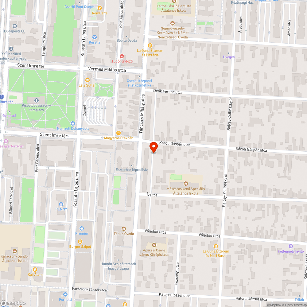 Kanapé bejelentés helye